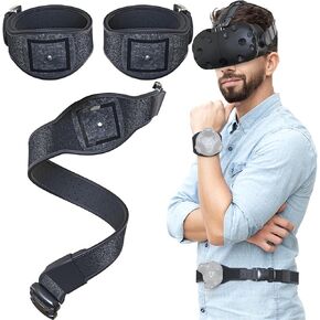 Skywin VR Tracker Belt and Tracker Strap Bundle for HTC Vive System Tracker Pucks -5Pack Adjustable Belt and Hand Straps for Waist and Full-Body Tracking in Virtual Reality(5 Belt and 10 Hand Straps) in Kuwait