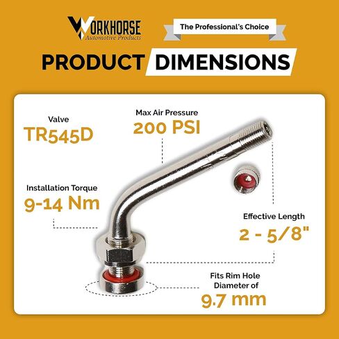 Workhorse Automotive TR572 Truck Tire Valve Stems, Replacement Truck Valve Stems, Pack of 10 in Saudi Arabia