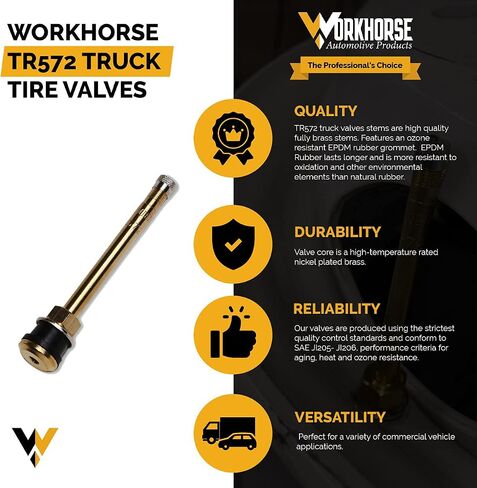 Workhorse Automotive TR572 Truck Tire Valve Stems, Replacement Truck Valve Stems, Pack of 10 in Saudi Arabia