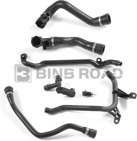 7pcs محرك سخان محرك أنبوب مدخل وأنابيب سائل تبريد الماء 11537502525 11531705210 17127510952 متوافق مع BMW 323i 325i 328i 330i in Kuwait