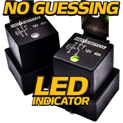 HD Switch -4 Pack- Waterproof Relay w/LED Indicator Replaces Hella 4RD-960388-31, 4RD-960 388-22, 4RD-960 388-06, 4RD96038831, 4RD96038822, 4RD96038806 12VDC in Saudi Arabia