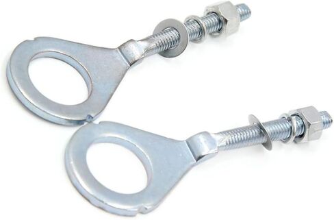 2pcs 18mm Dia Hole Silver Tone Metal Chain Axle Adjuster Tensioner for Motorbike Auto Accessories in Saudi Arabia