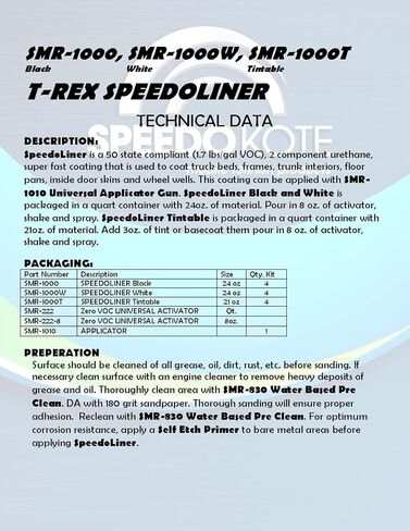 سرير سبيكوت T-Rex الأسود ، 2 كيلو يوريتان ، SMR-1000-K4 شاحنة سرير مع حرارة رذاذ مجانية in Kuwait