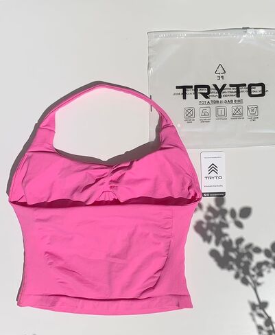 تأثير Halter Top Sports Yoga Eanks Women Wordness Gym Gym Gym Outdoor Running Tops Tops in Kuwait