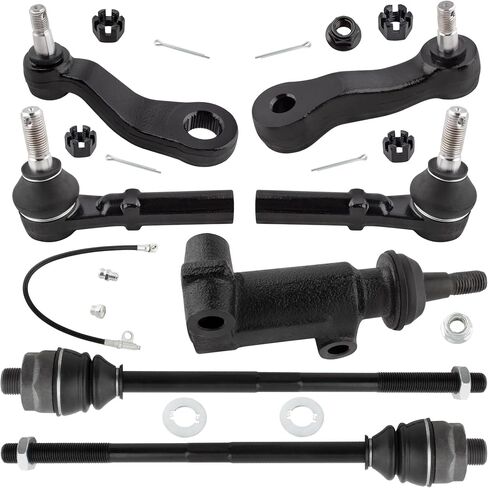 7PCS Front Inner Outer Tie Rod Idler Arm Bracket Pivot 3 Groove Pitman Arm Kit for Chevrolet for GMC Silverado Sierra 1500 HD 2500 HD 3500 HD for Hummer H2 K6535 K6654 K6723 ES3609 ES3488 in Saudi Arabia