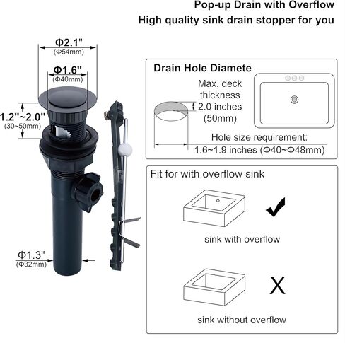 Derengge Matte Black Bathroom Faucet 4 Inch Two Handle Bathroom Sink Fucet with Drain Assembly, Lavatory Faucet for 3 Hole Installation, FL-0288-MT in Kuwait