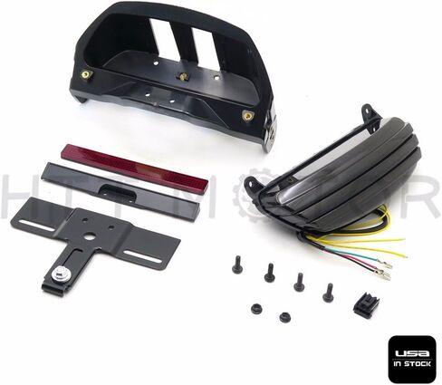 (Red) LED LED Tail Light Motorcycle Tri-Bar Bobtail Fender Fender Fender Fender Lights Bracket متوافق مع H-D Softail Standard ، القطار الليلي ، مخصص Softail ، FXST FXSTB FXSTC in Kuwait