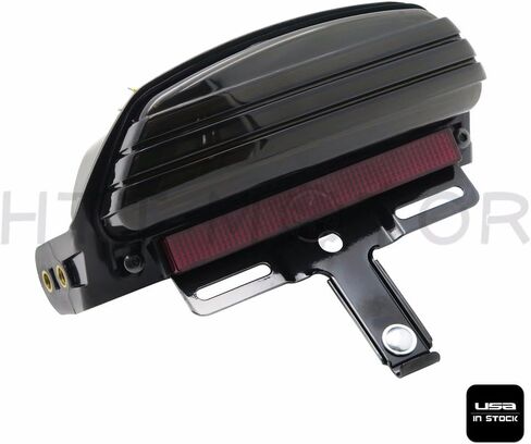 (Red) LED LED Tail Light Motorcycle Tri-Bar Bobtail Fender Fender Fender Fender Lights Bracket متوافق مع H-D Softail Standard ، القطار الليلي ، مخصص Softail ، FXST FXSTB FXSTC in Kuwait