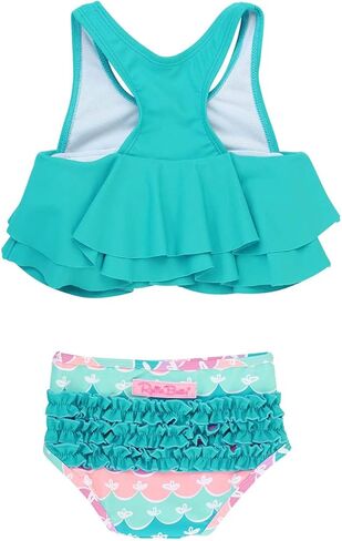 بيكيني RuffleButts Periwinkle Blue Seersucker Seersucker Bow الكشكشة - 4T in Saudi Arabia