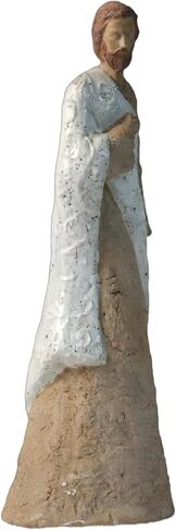Jesus Christ Statue - Hand-Painted Resin Sculpture, Indoor/Outdoor Religious Decor for Home Altar, White and Beige Robed Figure, 18-in High, Oversize in Saudi Arabia