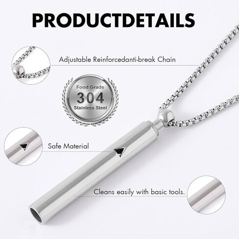 Breathing Necklace for Anxiety Relief Breathlink Quit Smoking Vaping Necklace Stop Smoking Aids Fidget for Smoking Cessation Fum Vaporless Smokeless Inhaler for Adult Women Men in Kuwait