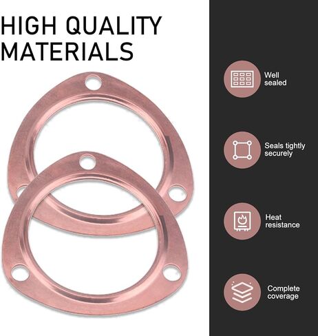 2pcs 2.5 "حشية العادم ، حشية متعددة العادم النحاس ، حشوات جامع الرأس متوافقة مع شيفروليه SBC ، بي بي سي ، 302 in Kuwait