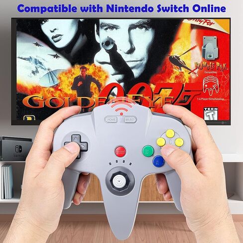 2 Pack Wireless N64 Switch Online Controller, 2.4 GHz USB & N64 Receivers, Compatible with Windows PC macOS Raspberry Pi, N64 / Switch Online/NSO - (Rechargeable) (Plug and Play) (Clear Red/Yellow) in Saudi Arabia