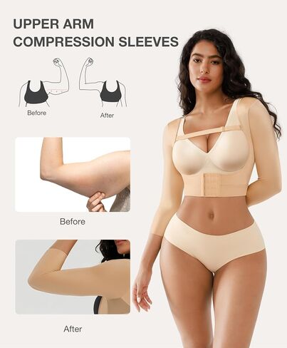 Lover-Beauty Arm Compression Sleeve for Women Arm Shapers Lipo Post Surgery Garments Posture Corrector in Saudi Arabia