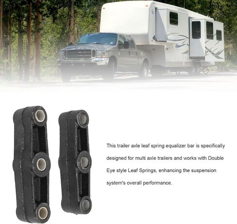 Straight Leaf Spring Equalizer Bar 5 1/2in High Strength Cast Iron Double Eye Style Suspension Enhancer for Multi Axle Trailers 2PCS in Saudi Arabia