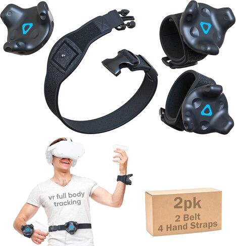 Skywin VR Tracker Belt and Tracker Strap Bundle for HTC Vive System Tracker Pucks -5Pack Adjustable Belt and Hand Straps for Waist and Full-Body Tracking in Virtual Reality(5 Belt and 10 Hand Straps) in Saudi Arabia