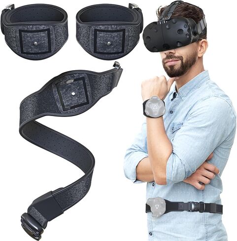 Skywin VR Tracker Belt and Tracker Strap Bundle for HTC Vive System Tracker Pucks -5Pack Adjustable Belt and Hand Straps for Waist and Full-Body Tracking in Virtual Reality(5 Belt and 10 Hand Straps) in Kuwait