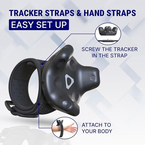 Skywin VR Tracker Belt and Tracker Strap Bundle for HTC Vive System Tracker Pucks -5Pack Adjustable Belt and Hand Straps for Waist and Full-Body Tracking in Virtual Reality(5 Belt and 10 Hand Straps) in Kuwait