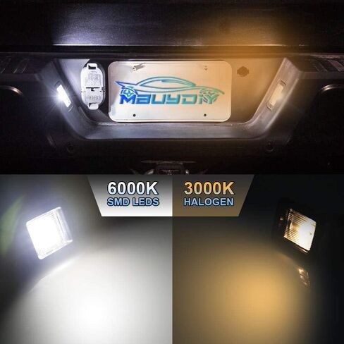LED License Plate Light Lamp Assembly Compatible with 2015-2020 F150 17-20 Raptor Smoke Lens 6000K White, Pack of 2 in Saudi Arabia