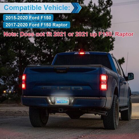 LED License Plate Light Lamp Assembly Compatible with 2015-2020 F150 17-20 Raptor Smoke Lens 6000K White, Pack of 2 in Saudi Arabia