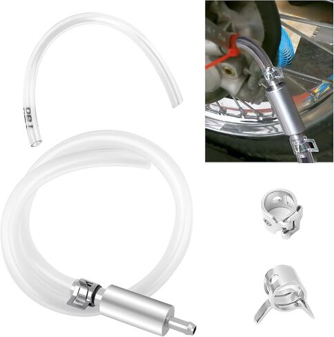 Car Brake Bleeder Hose Kit,Practical Brake Bleed Hose Kit with One Way Check Valve & Clamp for Bleeding Repair,Professional Car Accessories Cars & Motorcycle Brakes Bleeder Kits in Saudi Arabia
