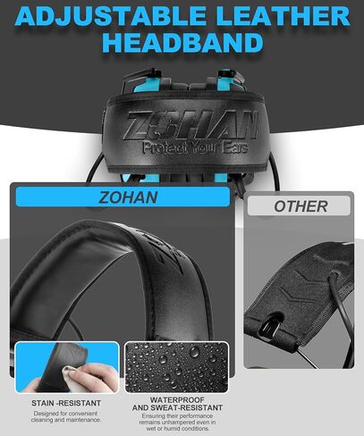 ZOHAN UPGRATED EM054 Electronic Shooting Ear Protection with 4X Sound Amplification, Slim Active Noise Reduction Earmuffs for Gun Range in Saudi Arabia