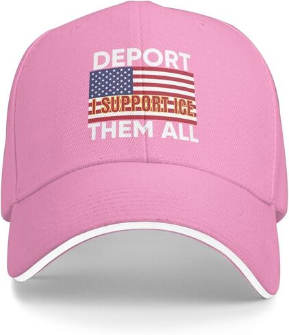 Deport Them All Illegals Hat I Stand with Ice Hat I Support Ice Hats Cap for Men Women Black in Saudi Arabia