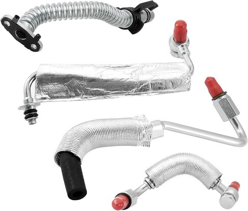 667-023 4 PCS Turbo Oil Return kits & OIL تغذية مجموعات أنابيب (1.4 لتر فقط) لبويك Encore 2013-2019 ، ل Chevy Cruze 2011-2019 ، Sonic 2012-2019 ، Trax 2013-2019 ، 55568031 55592600 25198546 in Saudi Arabia