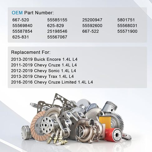 667-023 4 PCS Turbo Oil Return kits & OIL تغذية مجموعات أنابيب (1.4 لتر فقط) لبويك Encore 2013-2019 ، ل Chevy Cruze 2011-2019 ، Sonic 2012-2019 ، Trax 2013-2019 ، 55568031 55592600 25198546 in Saudi Arabia