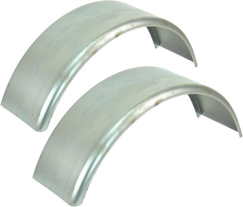(2) Smooth Steel 16 Gauge Round Single Axle Trailer Fenders 8" x 28" x 10" in Saudi Arabia