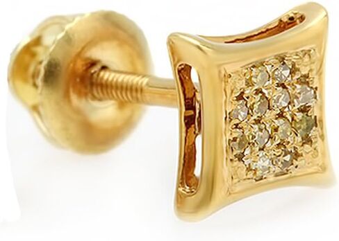 مجموعة RomazzlingRock 0.05 قيراط (CTW) أصفر مستدير دائرة دايموند ميكرو إعداد طائرة ورقية طائرة ورقية (1 مساءً فقط) in Kuwait