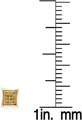 مجموعة RomazzlingRock 0.05 قيراط (CTW) أصفر مستدير دائرة دايموند ميكرو إعداد طائرة ورقية طائرة ورقية (1 مساءً فقط) in Kuwait