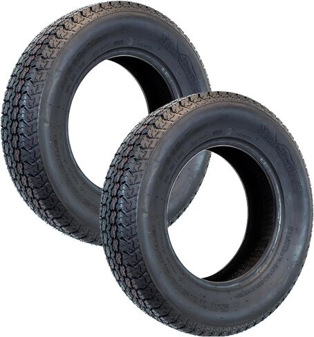 eCustomrim 2-Pack Trailer Tires ST175/80D13 DEEP TREAD LRB Bias Ply 1100 Lbs. - 2 Year Warranty w/Free Roadside in Saudi Arabia