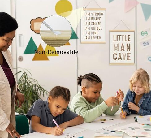 ULEGIE Boy Nursery Decor Posters Framed with Wood Hanger, Little Man Cave Sign for Boys Kids, Boys Room Decor, Toddler Room Decor, Positive Affirmations for Kids Decor, Art Prints for Nursery Playroom Bedroom, 2 Pack 12 x 16 Inches in Kuwait