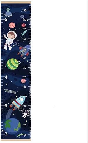 55 * 12.2-inch Extra-Wide Cartoon Children's Height Measure Wall Hanging Chart, Removable, Easy to Store, and Precision Measurement (Universe) in Kuwait