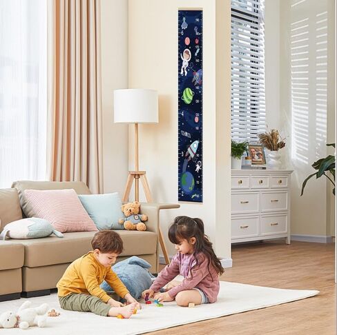 55 * 12.2-inch Extra-Wide Cartoon Children's Height Measure Wall Hanging Chart, Removable, Easy to Store, and Precision Measurement (Universe) in Kuwait