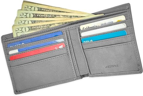 LaserGram Faux Leather Bi-Fold Wallet, Flag of Mexico, Personalized Engraving Included (Black with Gold) in Saudi Arabia