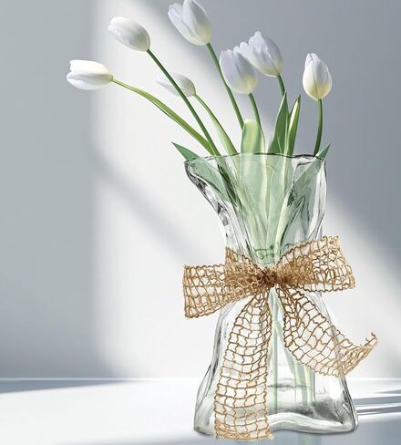 مزهرية زجاجية، مزهرية غير منتظمة الشكل للزهور، مزهرية عصرية بسيطة وعصرية، غرفة نوم المنزل، المطبخ، غرفة المعيشة، المكتب، الزفاف، مزهرية ديكور in Kuwait