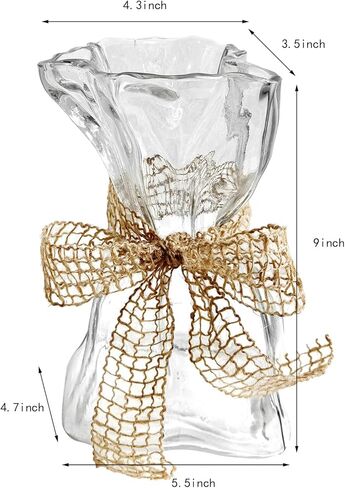 مزهرية زجاجية، مزهرية غير منتظمة الشكل للزهور، مزهرية عصرية بسيطة وعصرية، غرفة نوم المنزل، المطبخ، غرفة المعيشة، المكتب، الزفاف، مزهرية ديكور in Kuwait