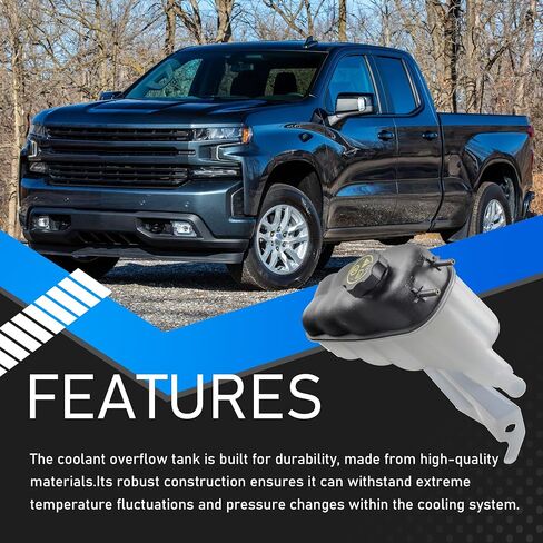 خزان توسيع سائل التبريد مع CAP متوافق مع 2015-2020 Cadillac Escalade ESV Chevrolet Silverado 1500 Suburban 3500 HD Tahoe GMC Sierra 1500 Yukon XL يستبدل 22856231 603-973 in Saudi Arabia
