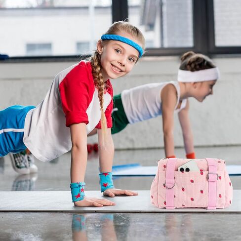 Mini Gym Bag For Women, Strawberry Print Gym Bags With Yoga Mat Holder, Cute Travel Weekender Overnight Duffle Bag For Girls Birthday Gifts, Not Yoga Mat in Kuwait