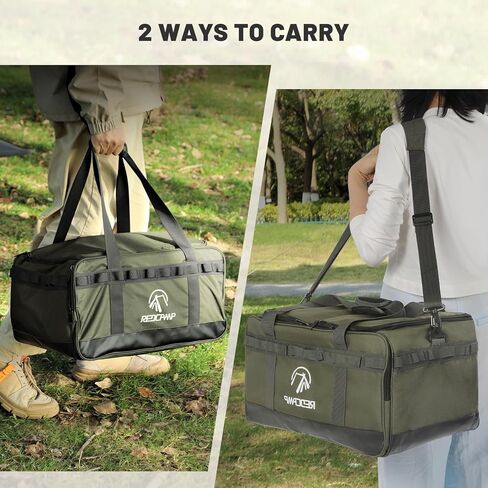 Redcamp Camping Tote Organizer ، 35L LACKATICAL DUFFEL BAG ، منظم تخزين التخييم المضاد للماء مع 3 فواصل قابلة للتعديل للنقل في الهواء الطلق in Kuwait