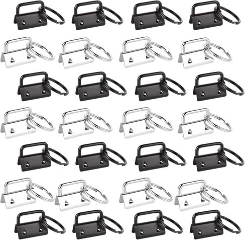 150 Pack Key Fob Hardware 1 Inch Bulk 6 Color Key Chain Fob Wristlet with Key Ring for Wristlet Keychain, Key Lanyard, Key Chain Making Hardware Supplies in Kuwait