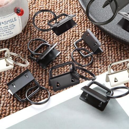 150 Pack Key Fob Hardware 1 Inch Bulk 6 Color Key Chain Fob Wristlet with Key Ring for Wristlet Keychain, Key Lanyard, Key Chain Making Hardware Supplies in Kuwait