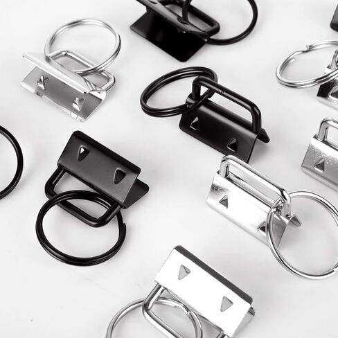 150 Pack Key Fob Hardware 1 Inch Bulk 6 Color Key Chain Fob Wristlet with Key Ring for Wristlet Keychain, Key Lanyard, Key Chain Making Hardware Supplies in Kuwait