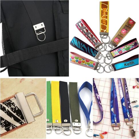 150 Pack Key Fob Hardware 1 Inch Bulk 6 Color Key Chain Fob Wristlet with Key Ring for Wristlet Keychain, Key Lanyard, Key Chain Making Hardware Supplies in Kuwait