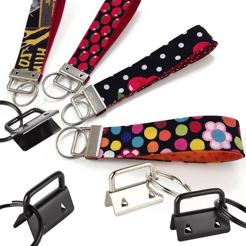 150 Pack Key Fob Hardware 1 Inch Bulk 6 Color Key Chain Fob Wristlet with Key Ring for Wristlet Keychain, Key Lanyard, Key Chain Making Hardware Supplies in Kuwait