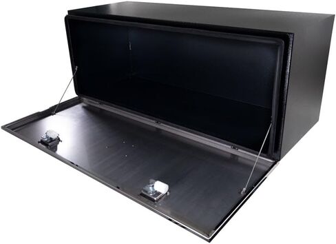 Mytee Products Heavy Duty 24"x24"x60" Steel Underbody Trailer Tool Box with Mounting Brackets – Mirror Finish Barndoor Style Single Door & T-Handle Lock – Weld-On Bracket Mounting Kit in Kuwait