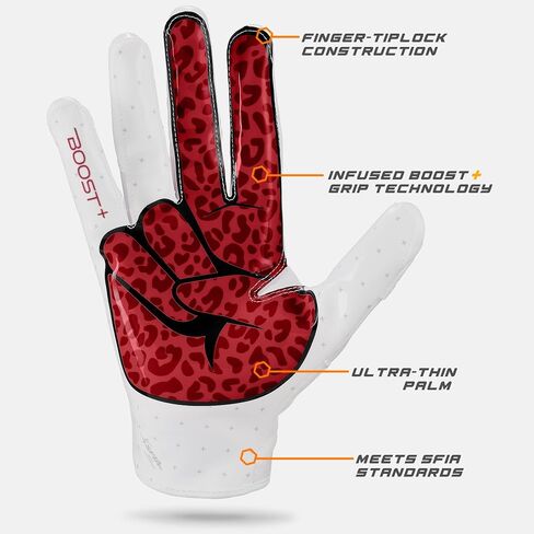 قفازات كرة القدم Grip Boost Peace Pro Elite - مقاسات البالغين (أزرق داكن، كبير) in Kuwait