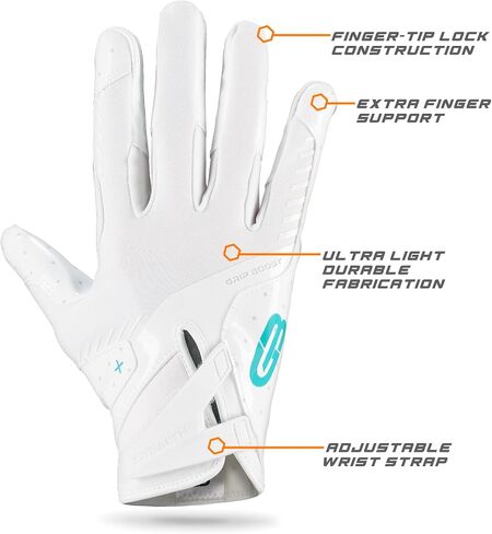 قفازات كرة القدم Grip Boost Peace Pro Elite - مقاسات البالغين (أزرق داكن، كبير) in Kuwait